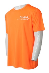 T1035   製造男裝短袖T恤 個人設計橙色圓領印花LOGOT恤 T恤製衣廠 HK 營養食品 行業   搬屋 海外移民 搬運